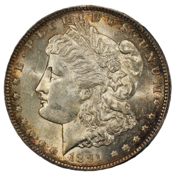 1891-CC $1 Morgan Dollar PCGS MS61