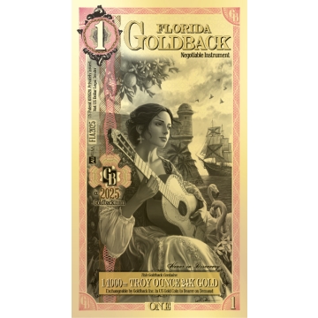 2025 1 Goldback - Florida (Serial Number Varies)