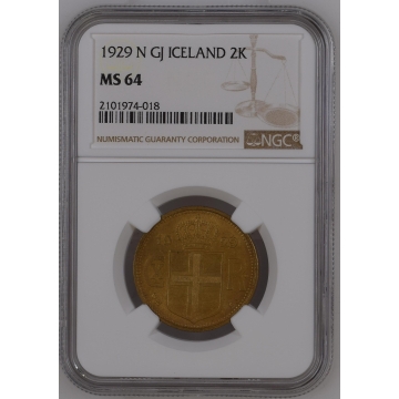 1929 N GJ ICELAND 2K NGC MS64