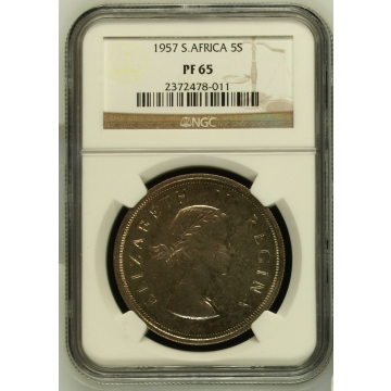 1957 S.AFRICA 5S NGC PR65