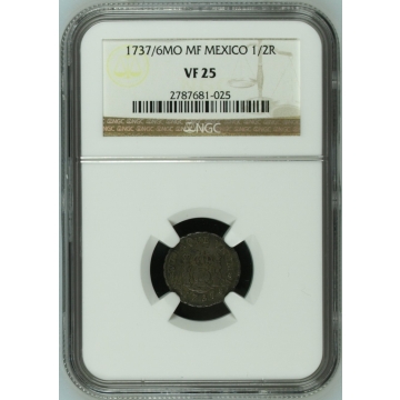 1737/6MO MF MEXICO 1/2R NGC VF25