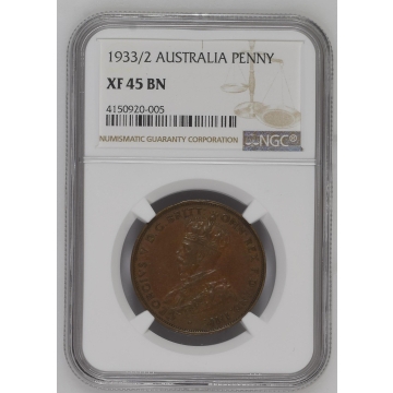 1933/2 AUSTRALIA PENNY NGC XF45BN