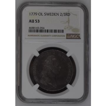 1779 OL SWEDEN 2/3RD NGC AU53