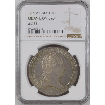 1796M ITALY MILAN DAV-1390 1TAL NGC AU55