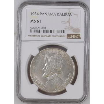 1934 PANAMA BALBOA NGC MS61