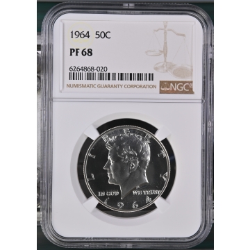 1964 Kennedy Half Dollar 50C NGC PR68