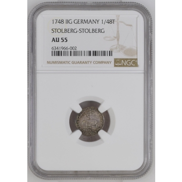 1748 IIG GERMANY STOLBERG-STOLBERG 1/48T NGC AU55