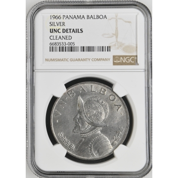 1966 PANAMA SILVER BALBOA NGC UNC Details