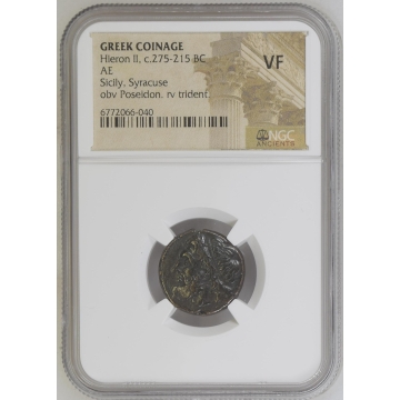 Hieron II, c.275-215 BC GREEK COINAGE AE NGC VF20