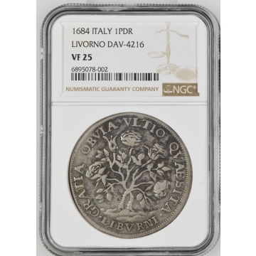 1684 ITALY LIVORNO DAV-4216 1PDR NGC VF25