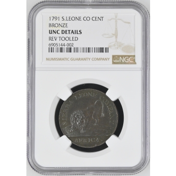 1791 S.LEONE CO BRONZE CENT NGC UNC DetailsBN