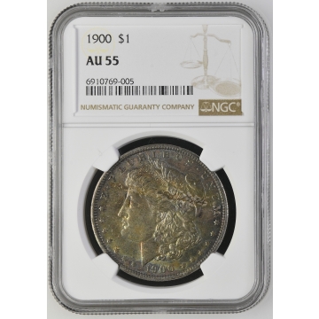 1900 Morgan Dollar S$1 NGC AU55