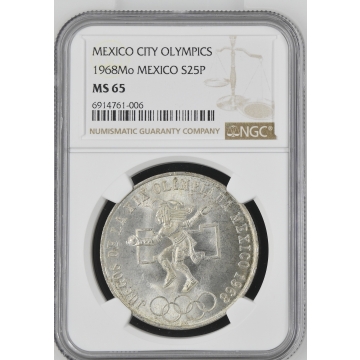 1968Mo MEXICO S25P NGC MS65