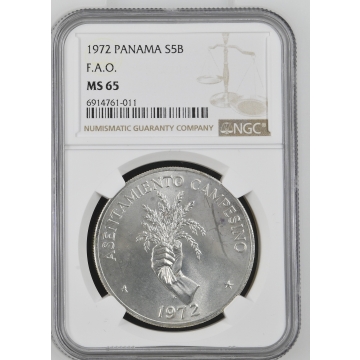 1972 PANAMA F.A.O. 5B NGC MS65