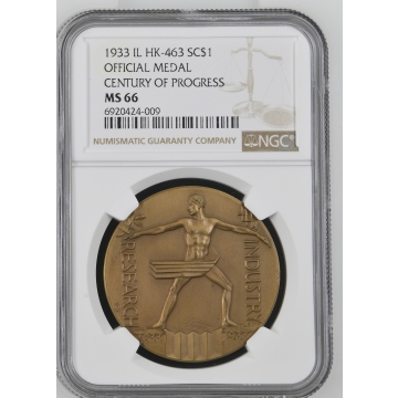 1933 IL HK-463 So-Called Dollar CENTURY OF PROGRESS SC$1 NGC MS66BN