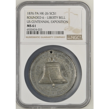 1892 IL HK-222A So-Called Dollar LIBERTY HEAD LOW RELIEF SC$1 NGC PR61CAM