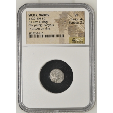 c.420-403 BC SICILY, NAXOS AR Litra NGC VF20