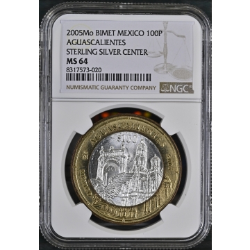 2005MO MEXICO AGUASCALIENTES 100P NGC MS64