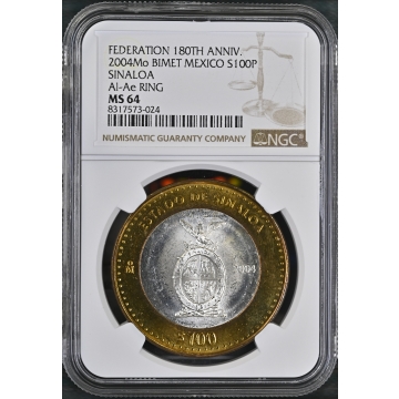 2004MO MEXICO SINALOA 100P NGC MS64