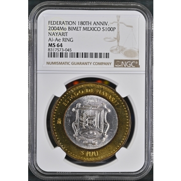 2004MO MEXICO NAYARIT 100P NGC MS64