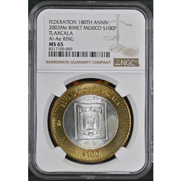 2003MO MEXICO TLAXCALA 100P NGC MS65