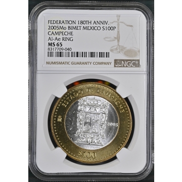 2005MO MEXICO CAMPECHE 100P NGC MS65