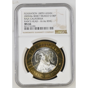 2005Mo MEXICO BAJA CALIFORNIA RAM'S HEAD - Al-Ae RING S100P NGC MS66