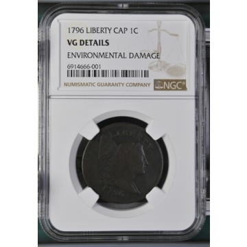 1796 Liberty Cap Cent 1C NGC VG DetailsBN