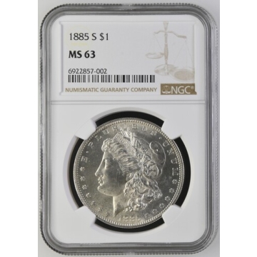 1885-S Morgan Dollar S$1 NGC MS63