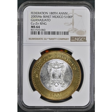 2005MO MEXICO GUANAJUATO 100P NGC MS64