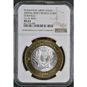 2005MO MEXICO DURANGO 100P NGC MS64