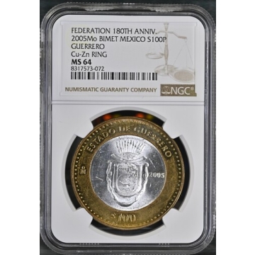 2005MO MEXICO GUERRERO 100P NGC MS64