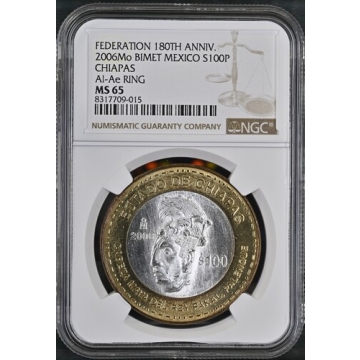 2006Mo BIMET MEXICO CHIAPAS Al-Ae RING S100P NGC MS65