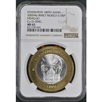 2005Mo MEXICO HIDALGO Al-Ae RING S100P NGC MS65