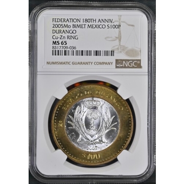 2005MO MEXICO DURANGO 100P NGC MS65