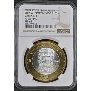 2005MO MEXICO CAMPECHE 100P NGC MS65