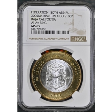 2005MO MEXICO BAJA CALIFORNIA 100P NGC MS65