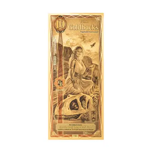 2026 Utah 10 Goldback 1/100oz Aurum Gold Note