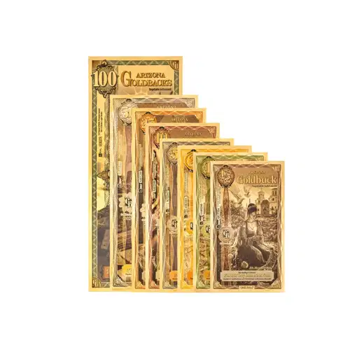 Arizona Goldback Full Set Aurum Gold Notes (193.5FV)