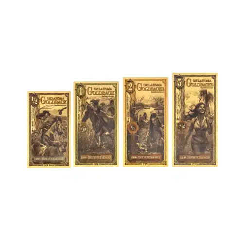 Oklahoma Goldback Short Set Aurum Gold Notes (8.5FV)