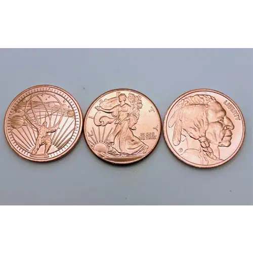 Random 1 Oz Copper Round .999 AVDP