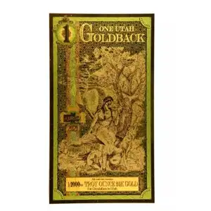 2021 Utah 1 Goldback 1/1000oz Aurum Gold Note