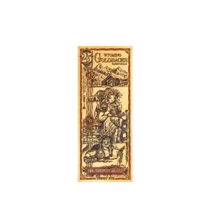 Wyoming 25 Goldback 1/40oz Aurum Gold Note